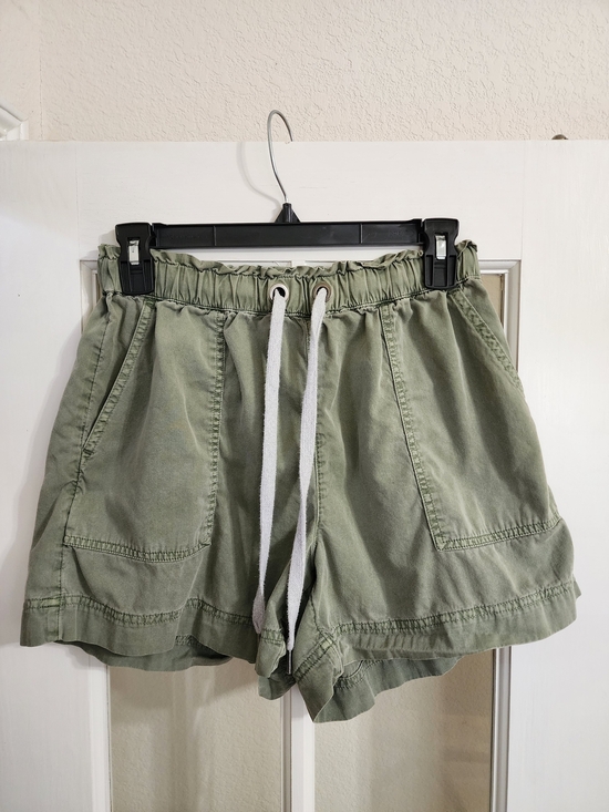 aerie Pants - Aerie Olive Green Woven Pull On Utility Shorts Cotton Size S